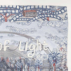 Hermes Carre 90 City of Light Scarf Silk Ardoise White Rouge — view 3