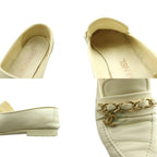 Chanel CC Logo Chain Loafer Leather 35.5 Ivory SS — view 9