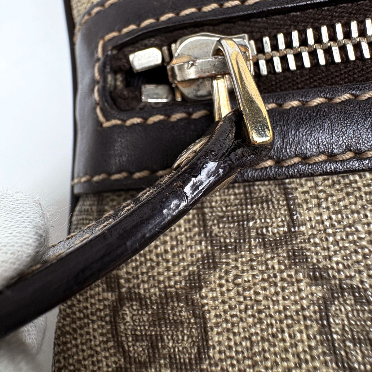Gucci GG Pattern Shoulder Bag Crossbody Beige Brown — view 5