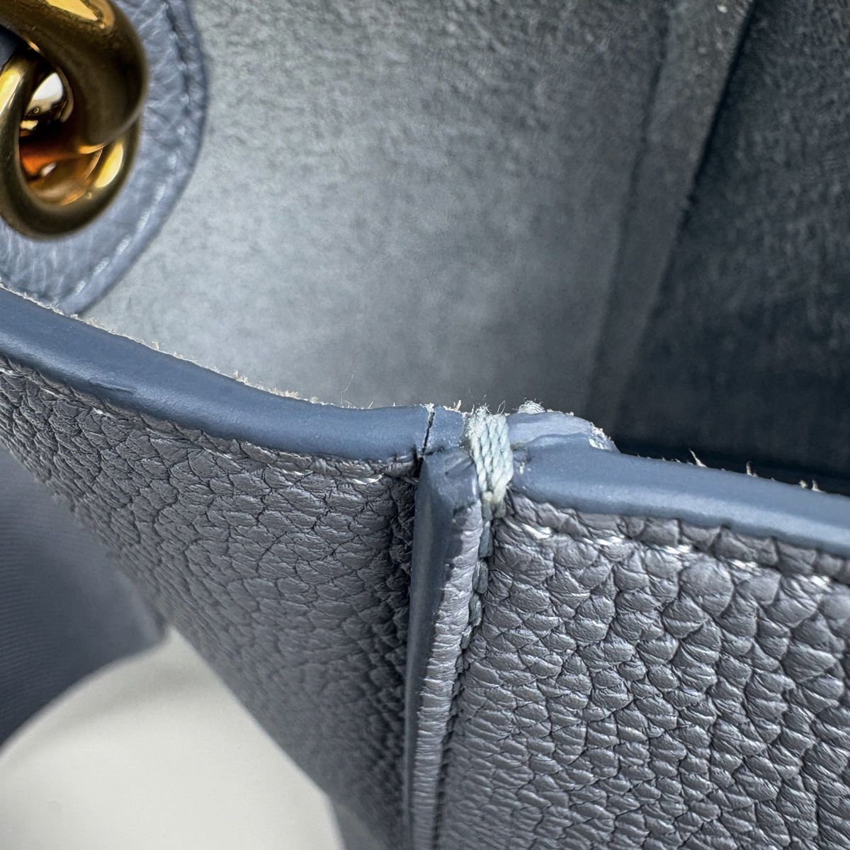 Celine Sangle Bucket Small Shoulder Bag Leather Light Blue — view 6