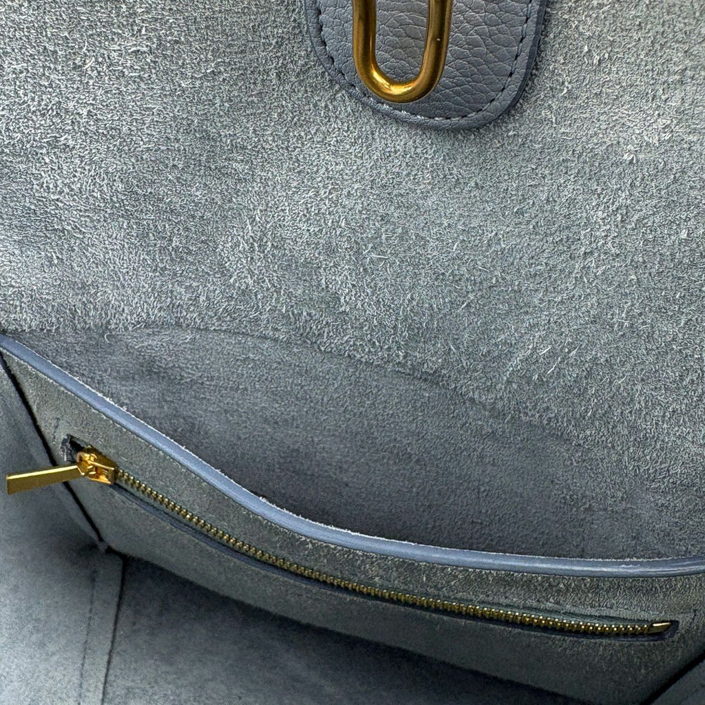 Celine Sangle Bucket Small Shoulder Bag Leather Light Blue — view 8