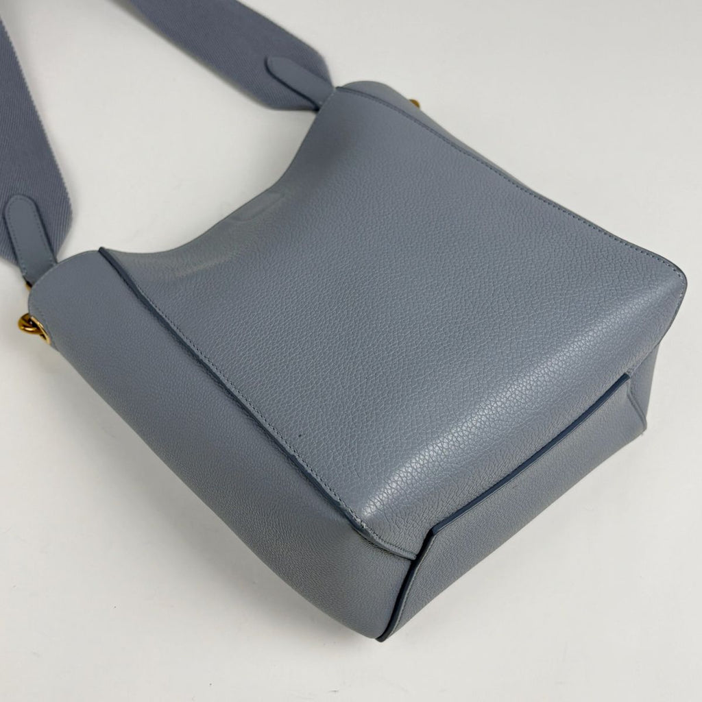 Celine Sangle Bucket Small Shoulder Bag Leather Light Blue — view 2