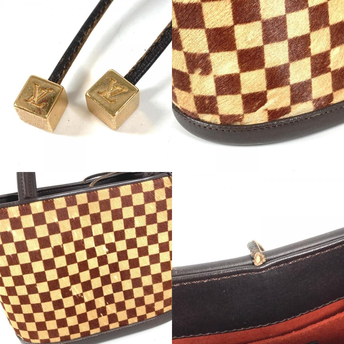 Louis Vuitton Handbag Impala Calf Hair Leather Beige Brown — view 8
