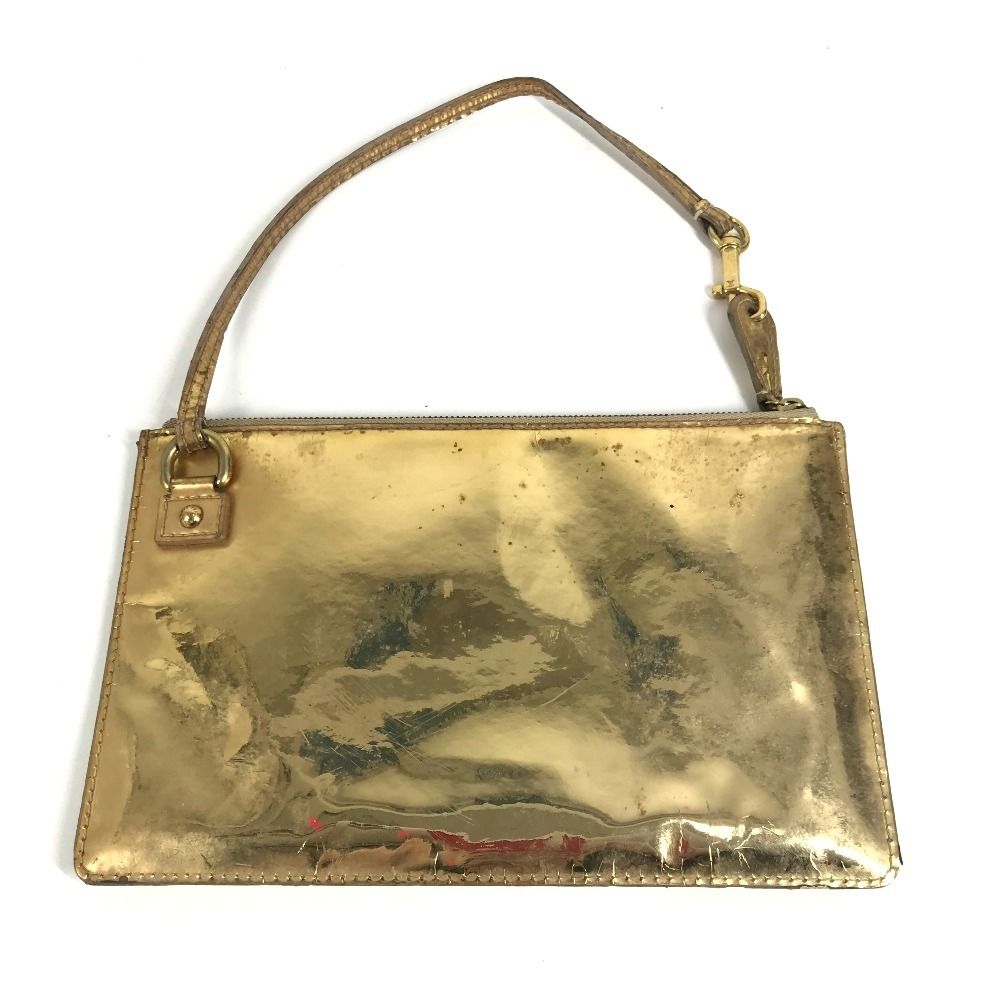 Louis Vuitton Handbag Pochette Plat Leather Gold — view 2