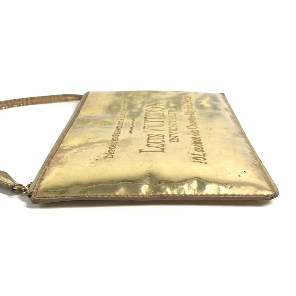 Louis Vuitton Handbag Pochette Plat Leather Gold — view 4