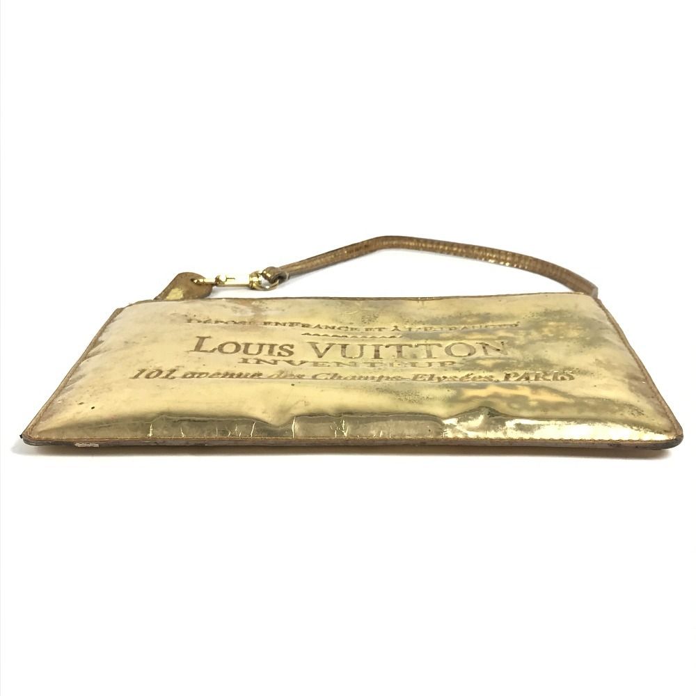 Louis Vuitton Handbag Pochette Plat Leather Gold — view 5