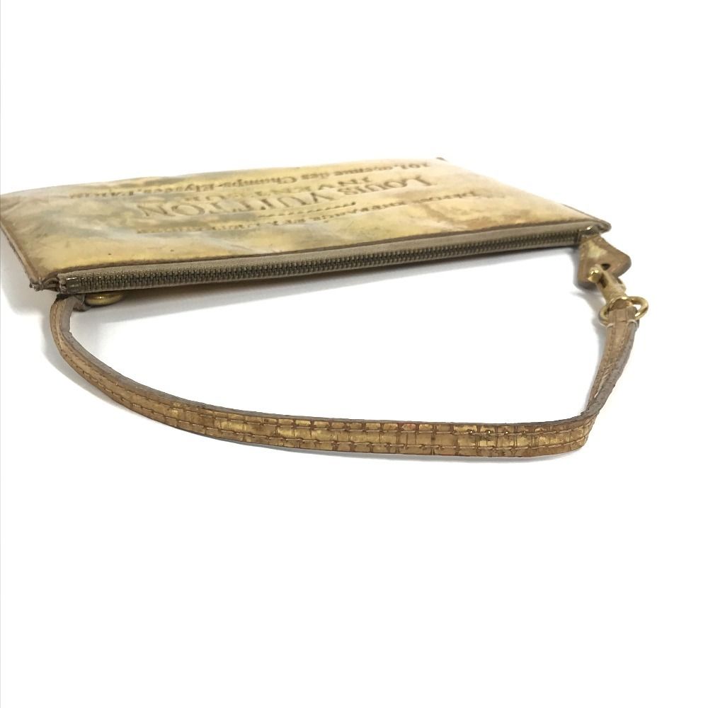 Louis Vuitton Handbag Pochette Plat Leather Gold — view 6