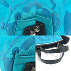 Chanel Shoulder Bag Logo CC Camellia Leather Canvas Blue Shape — view 7