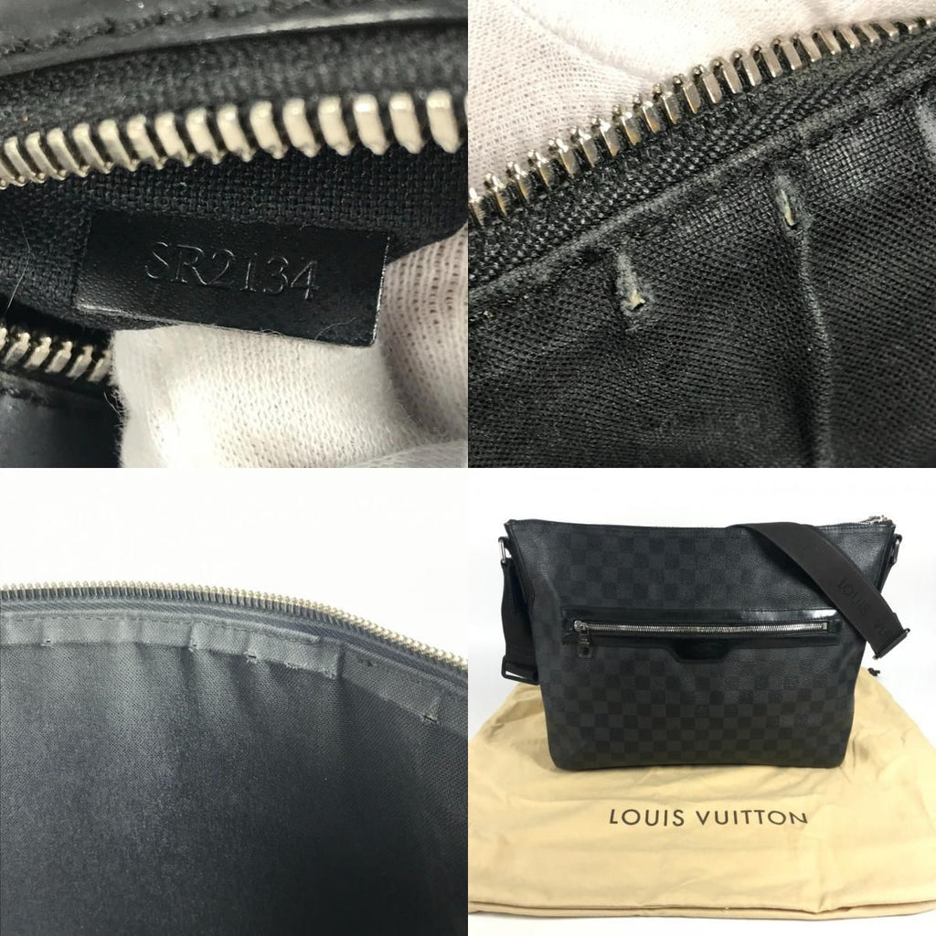 Louis Vuitton Shoulder Bag Mick MM Damier Graphite Canvas Black — view 9