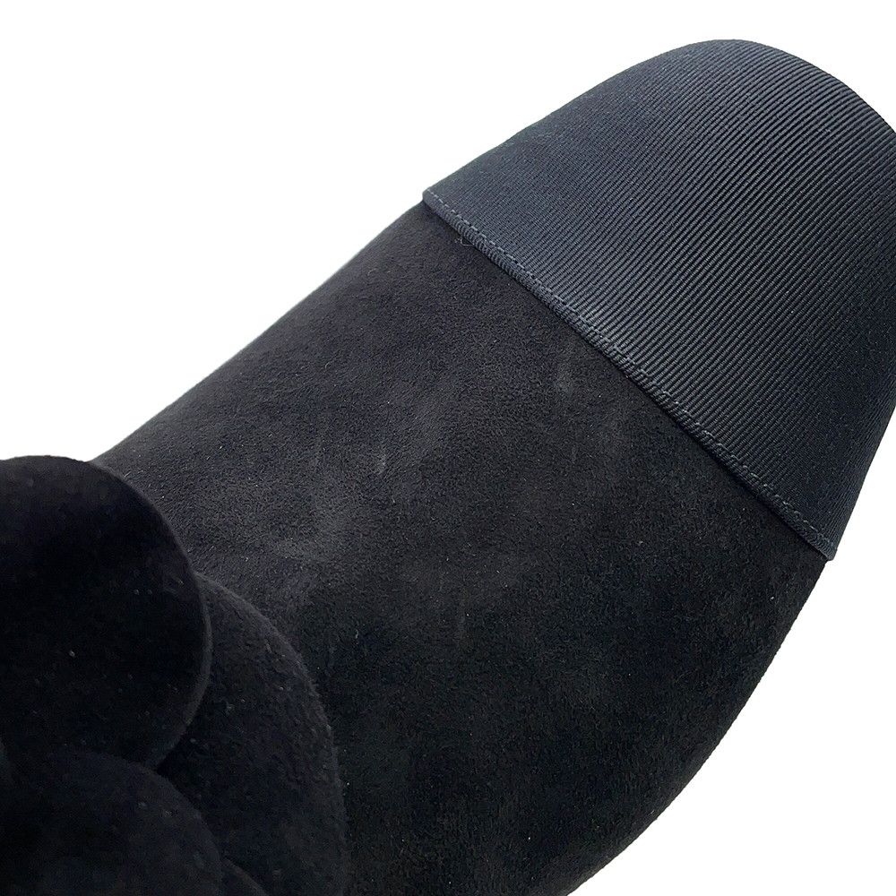 Chanel Short Boots Camellia CC Logo Suede 37C — view 5