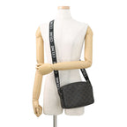 Celine Shoulder Bag Triomphe Horizontal Leather Black Brown — view 4