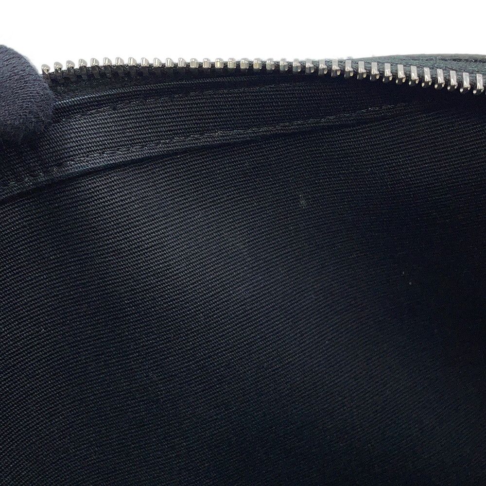 Celine Shoulder Bag Triomphe Horizontal Leather Black Brown — view 8
