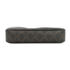 Celine Shoulder Bag Triomphe Horizontal Leather Black Brown — view 3