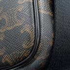 Celine Shoulder Bag Triomphe Horizontal Leather Black Brown — view 6