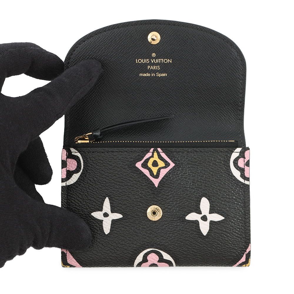Louis Vuitton Coin Case Monogram Wild at Porte Monnaie Rosalie Noir Black Multicolor — view 4