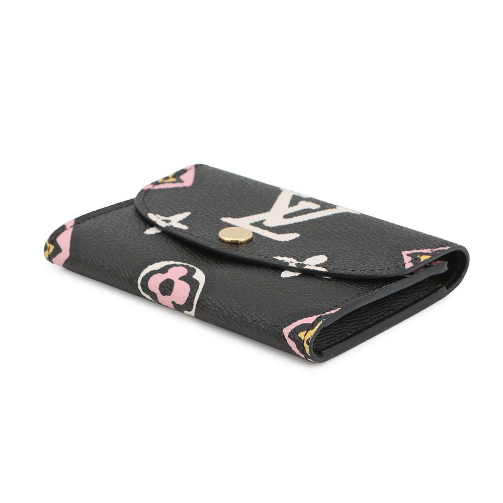 Louis Vuitton Coin Case Monogram Wild at Porte Monnaie Rosalie Noir Black Multicolor — view 2