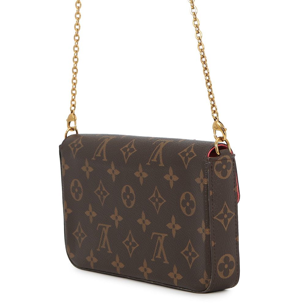 Louis Vuitton Chain Wallet Monogram Pochette Felicity la Bree Bird Pink Multicolor — view 2