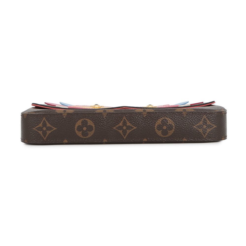 Louis Vuitton Chain Wallet Monogram Pochette Felicity la Bree Bird Pink Multicolor — view 3