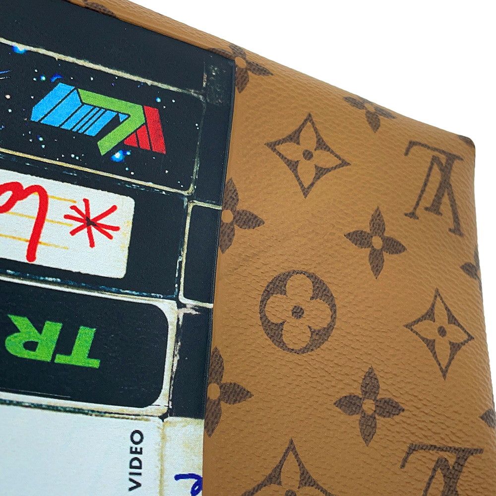 Louis Vuitton Tote Monogram Reverse Video Print Carry It Noir Black Brown — view 6