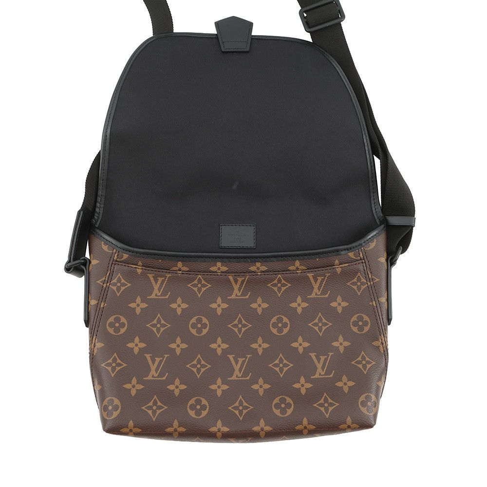 Louis Vuitton Shoulder Bag Monogram Macassar Magnetic Noir Black — view 5