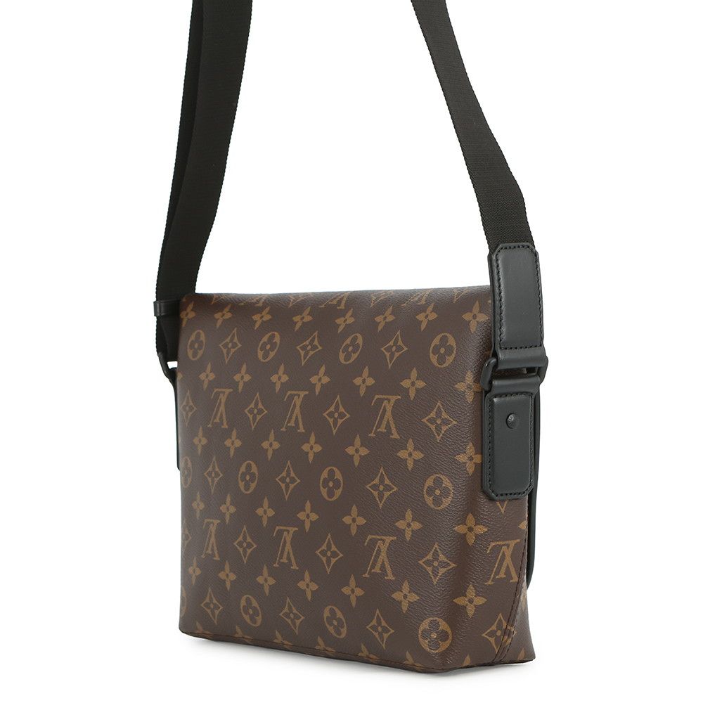 Louis Vuitton Shoulder Bag Monogram Macassar Magnetic Noir Black — view 2