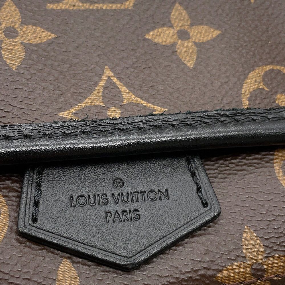 Louis Vuitton Shoulder Bag Monogram Macassar Magnetic Noir Black — view 8