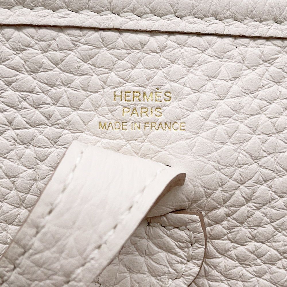Hermes Evelyne TPM Amazon Gris Perle Gold Handbag — view 8