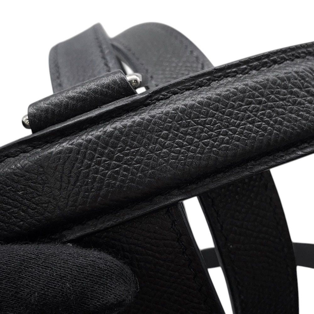 Hermes Handbag Musardine Black Multicolor Silver Epsom Silk — view 7