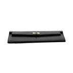 Hermes Wallet Kelly Pocket Long Black Electrum Chevre Sham Kira — view 3
