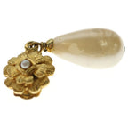 Chanel Camellia Pearl Earrings Gold Plated — view 5