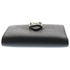 Louis Vuitton LV Vertical Wallet Compact Capucines Black Leather — view 3
