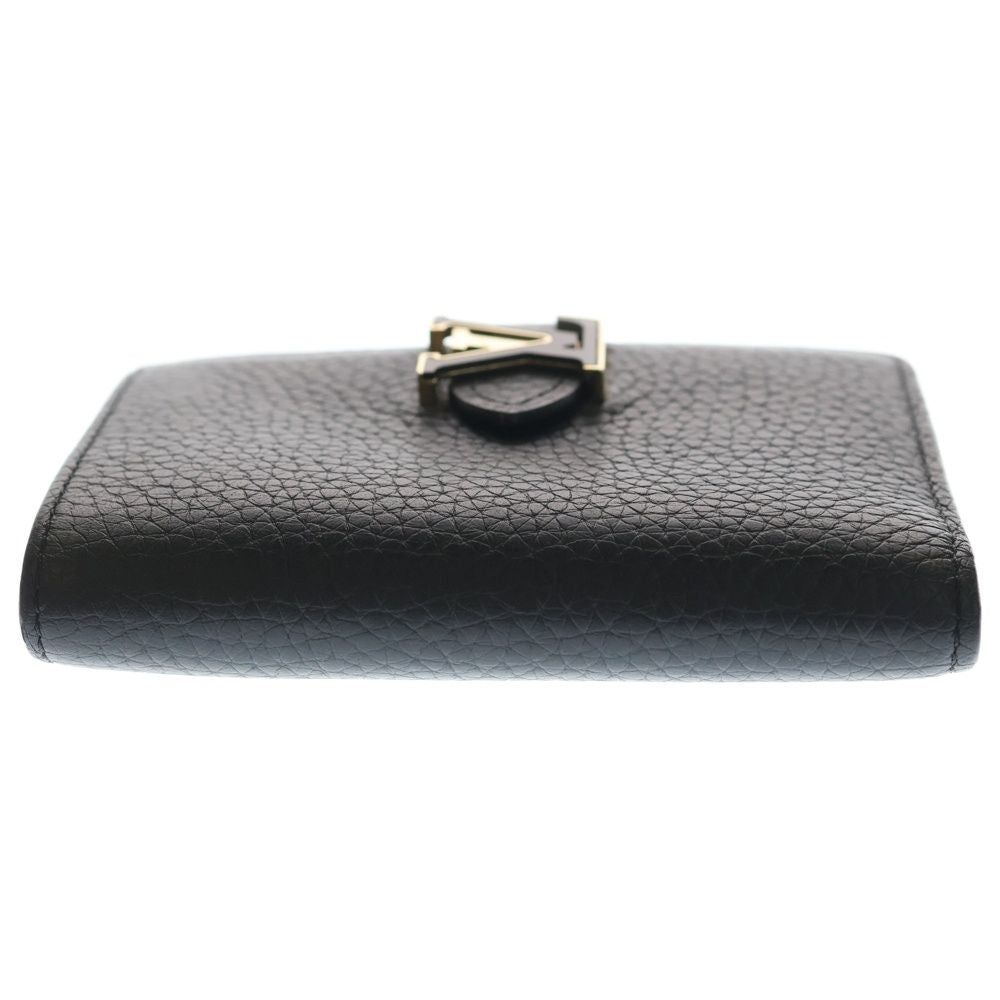 Louis Vuitton LV Vertical Wallet Compact Capucines Black Leather — view 3