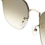 Saint Laurent Paris Asian Fit Square Frame Sunglasses Brown — view 5