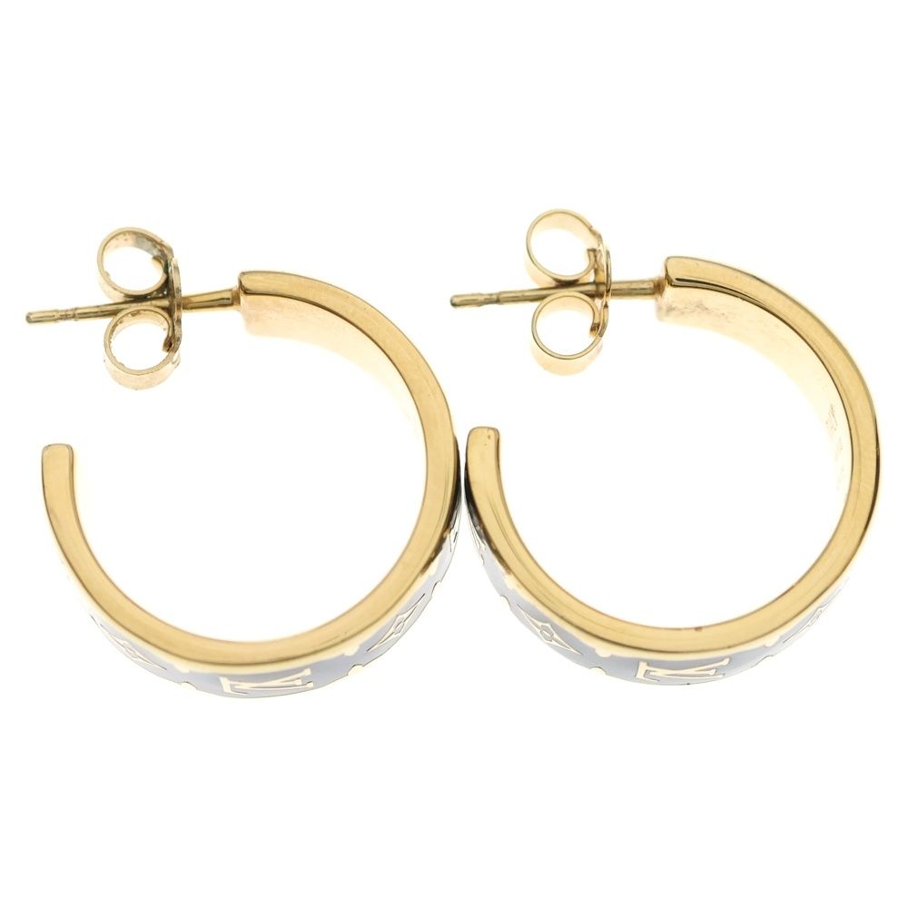 Louis Vuitton Nanogram Hoop Earrings Gold Black — view 4