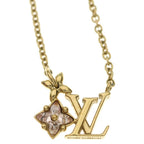 Louis Vuitton Collier Lou Glam LV Logo Necklace Gold — view 3