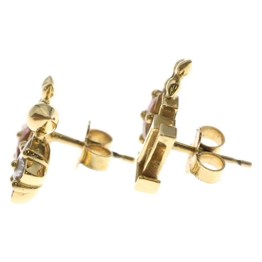 Louis Vuitton Boucle Doreil Puce Lou Glam LV Logo Rhinestone Earrings — view 3