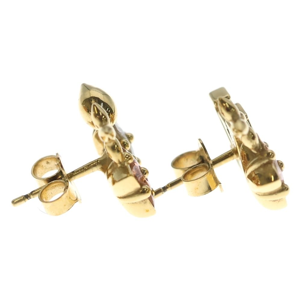 Louis Vuitton Boucle Doreil Puce Lou Glam LV Logo Rhinestone Earrings — view 4