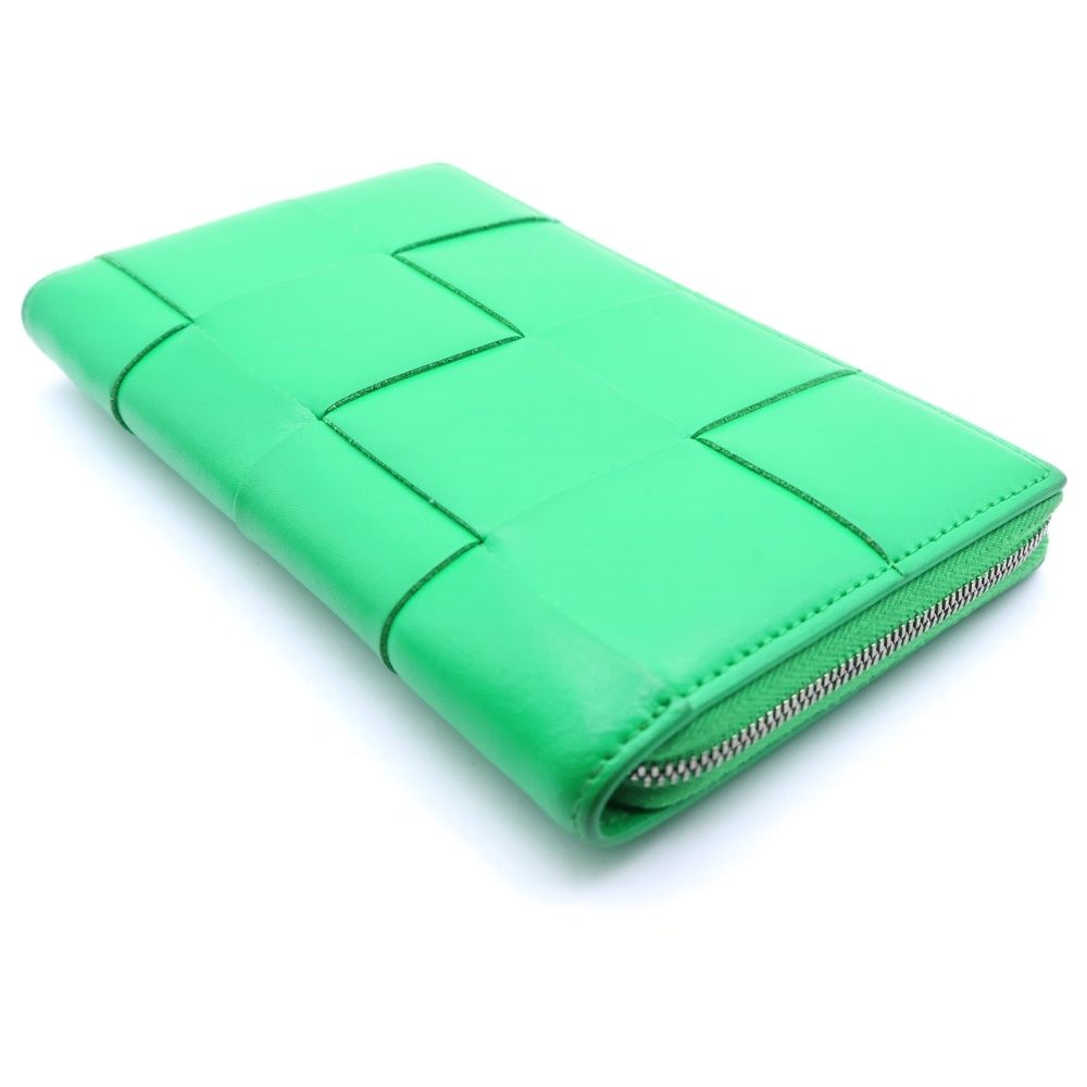 Bottega Veneta Cassette Zip Around Wallet Card Case Green — view 4