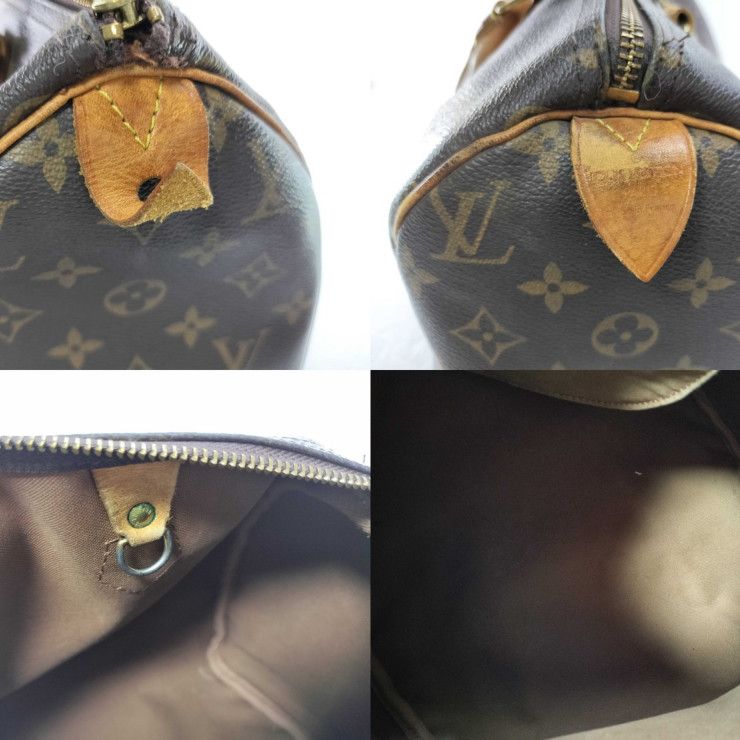 Louis Vuitton Handbag Speedy 35 Brown Monogram Canvas Mini — view 8