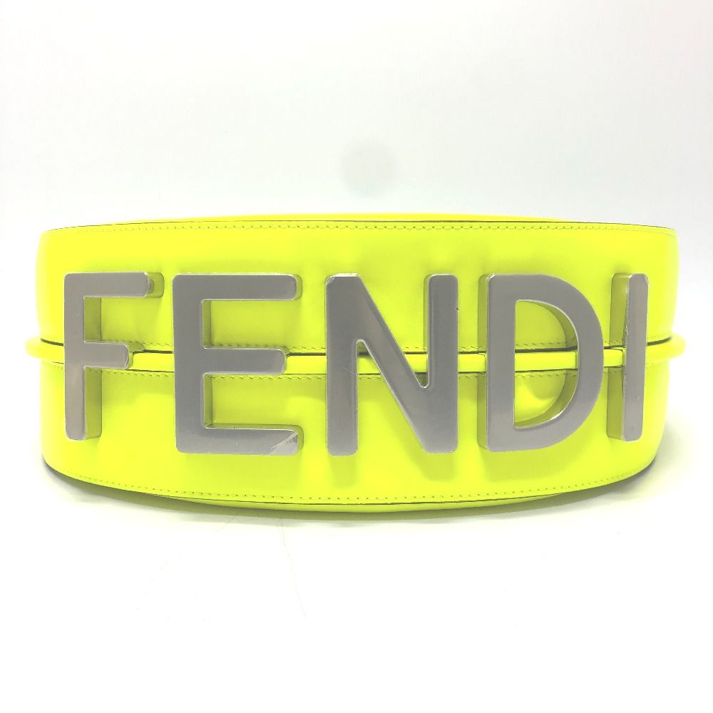 Fendi Shoulder Bag Graffiti Leather Yellow — view 5