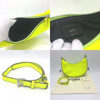 Fendi Shoulder Bag Graffiti Leather Yellow — view 9