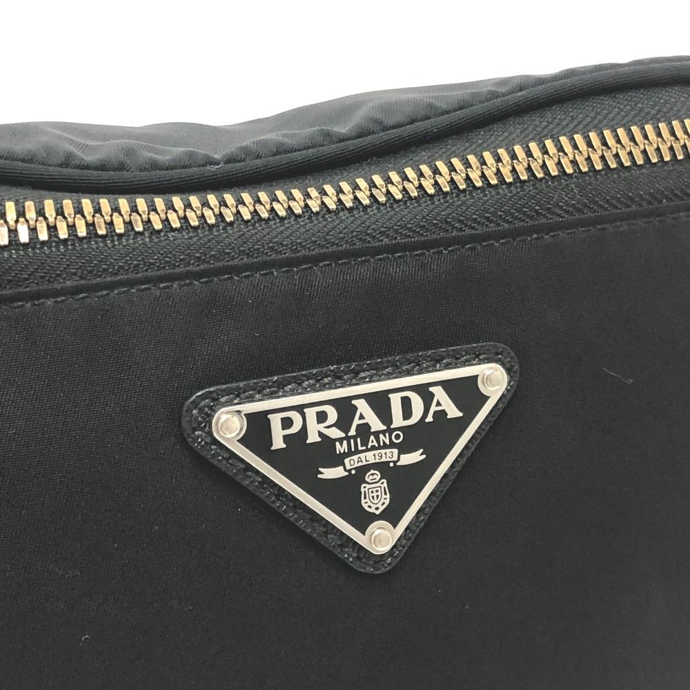 Prada Belt Bag Triangle Plate Nylon Black — view 7