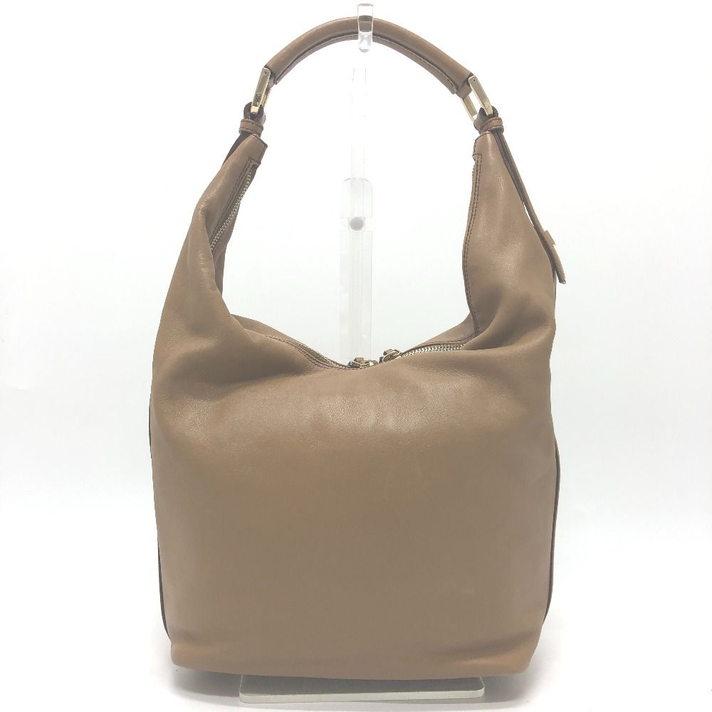Gucci Shoulder Bag Logo Leather Brown — view 2