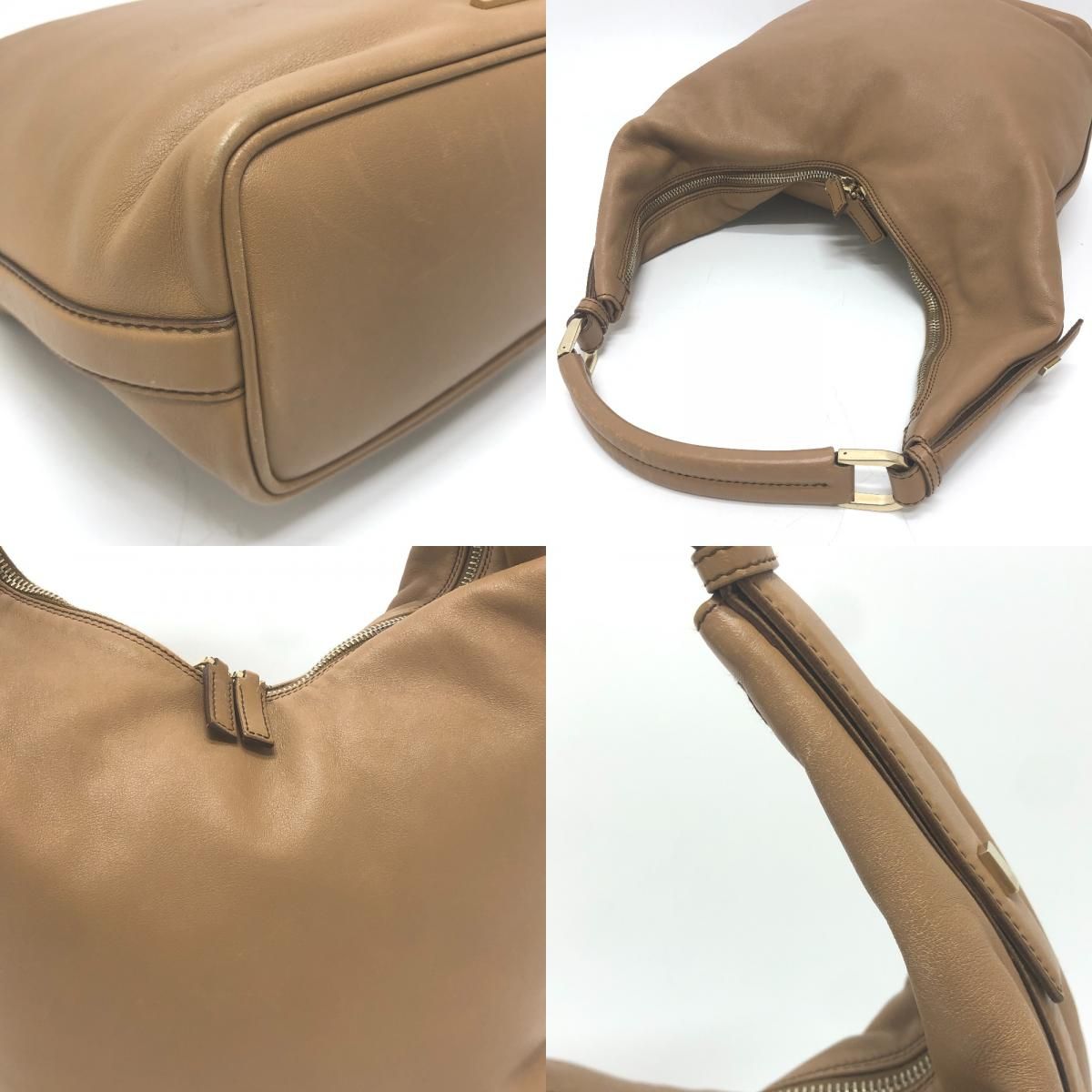 Gucci Shoulder Bag Logo Leather Brown — view 7