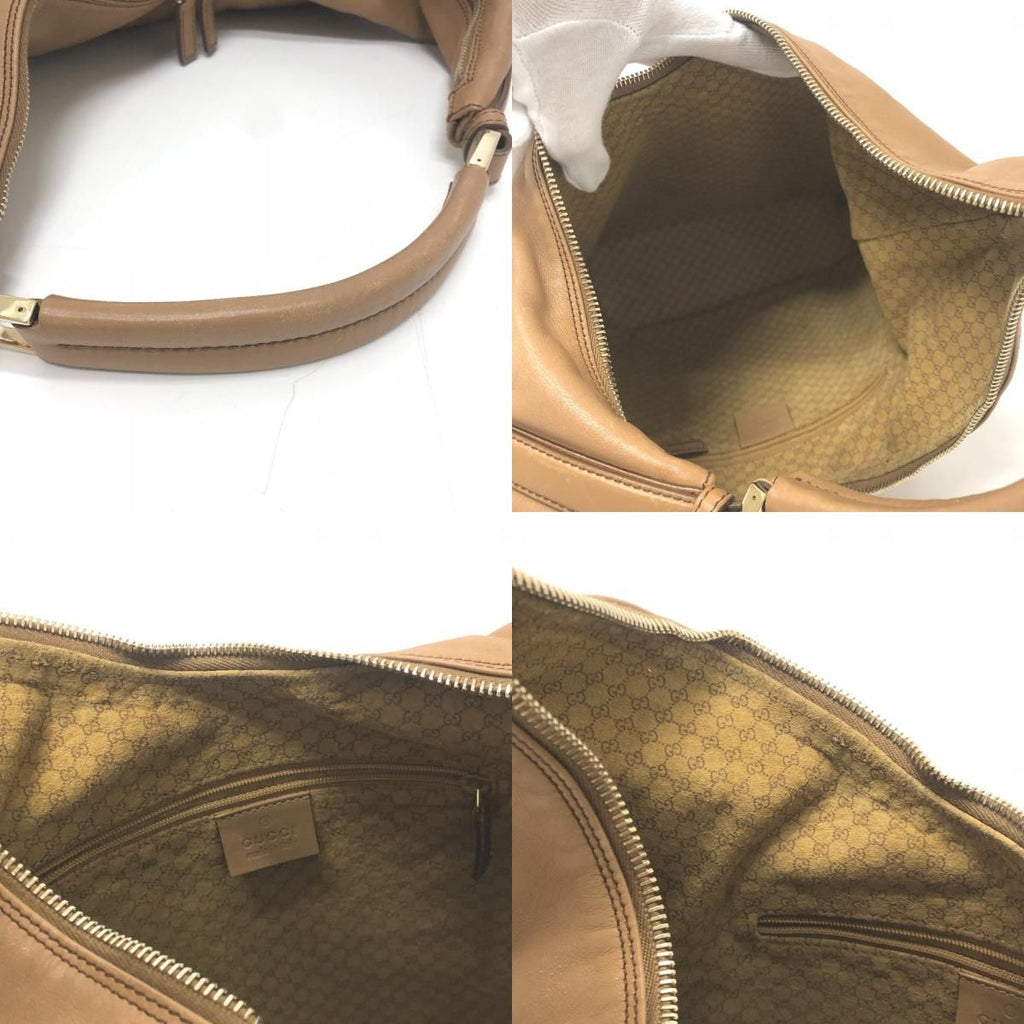 Gucci Shoulder Bag Logo Leather Brown — view 8