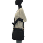 Gucci Black Gold GG Canvas Leather Shoulder Bag Pochette — view 7