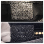 Gucci Black Gold GG Canvas Leather Shoulder Bag Pochette — view 4