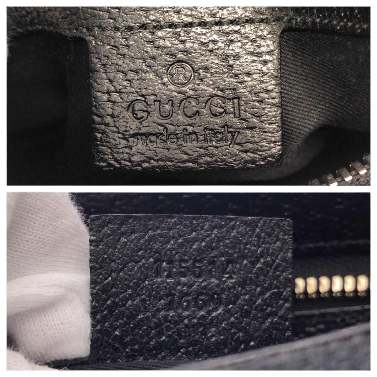 Gucci Black Gold GG Canvas Leather Shoulder Bag Pochette — view 4