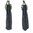 Gucci Black Gold GG Canvas Leather Shoulder Bag Pochette — view 8