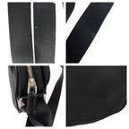 Prada Tessuto Black Silver Nylon Leather Shoulder Bag — view 5